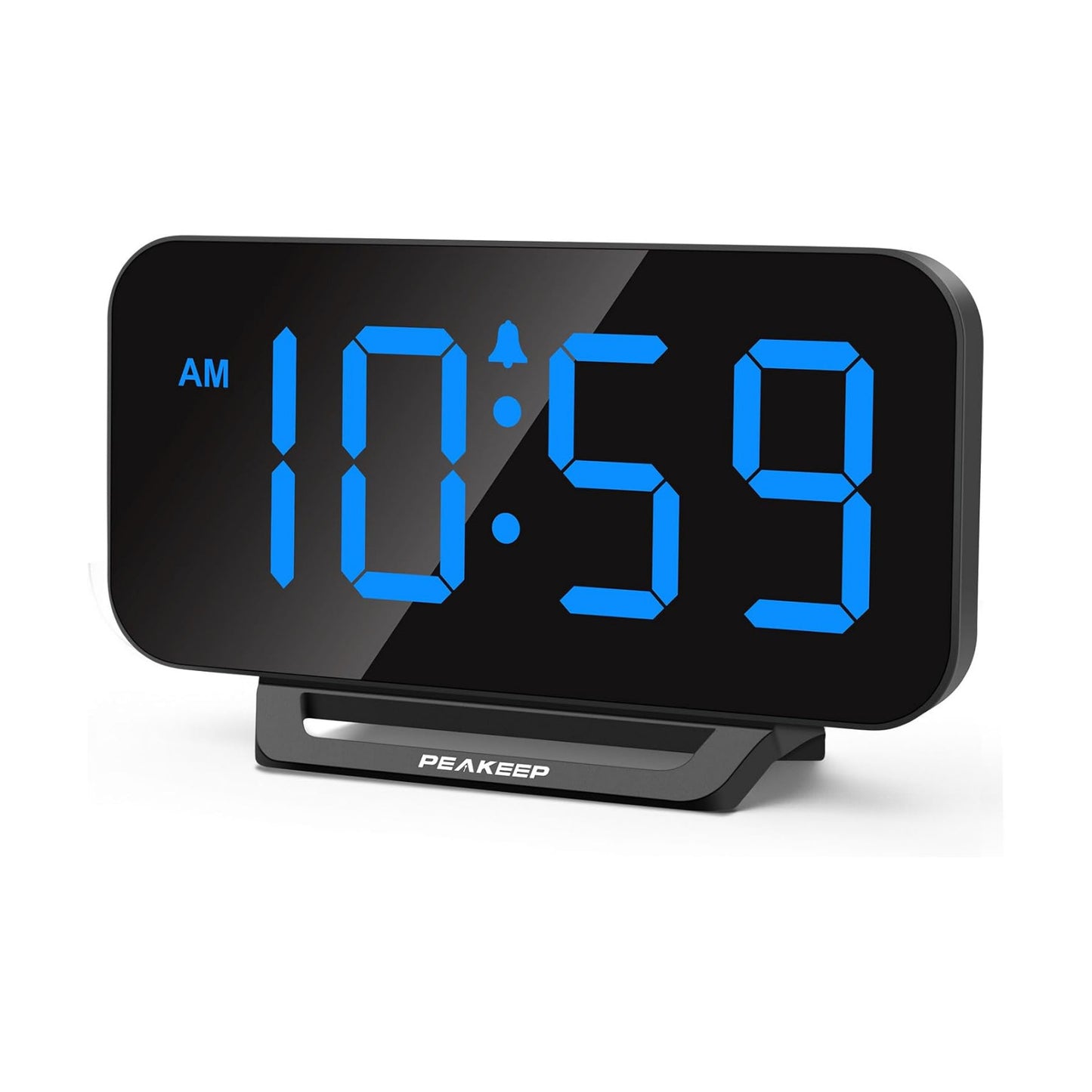 Peakeep Small Digital Alarm Clock for Bedrooms, Loud for Heavy Sleepers