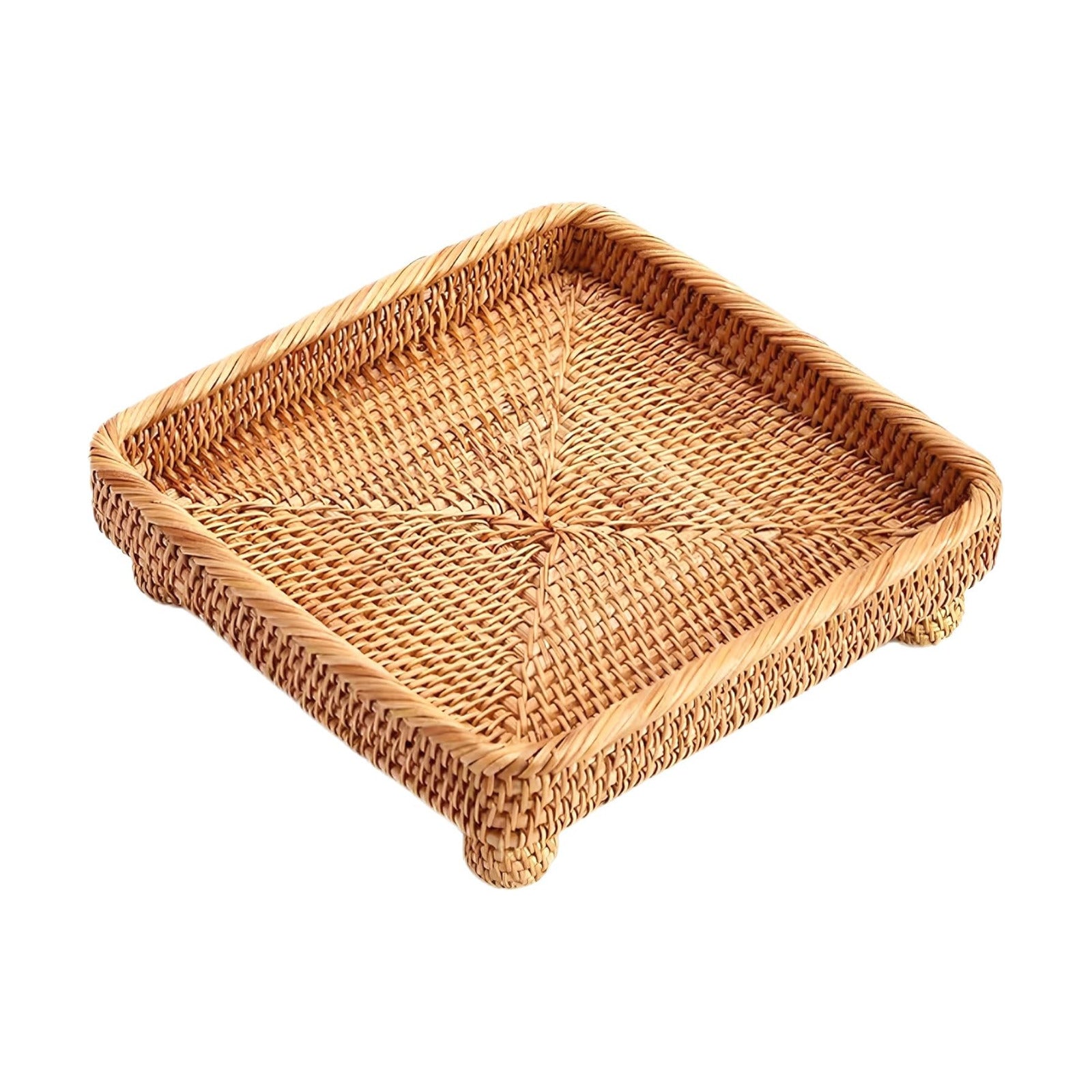 Small Items Serving Basket Vanity Tray / 9" Square