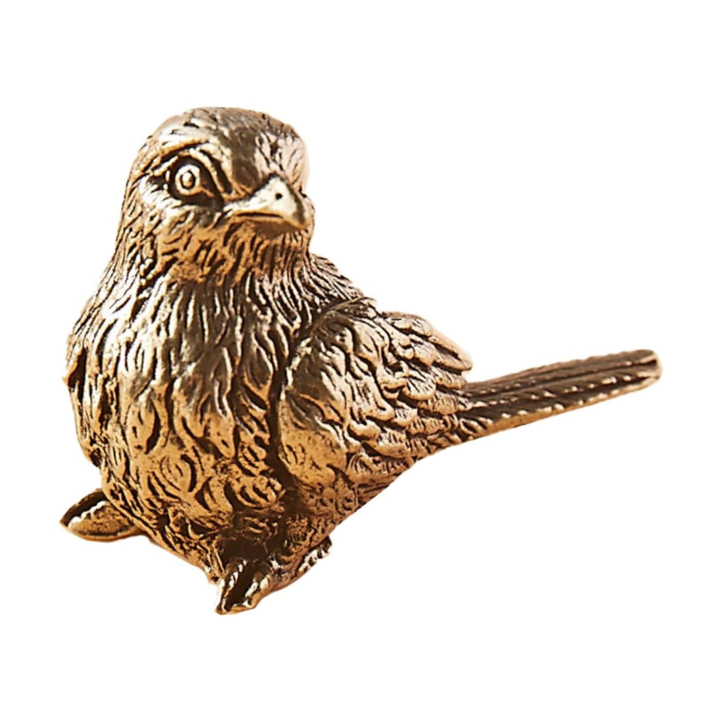 Small Brass Metal Statue / Sparrow