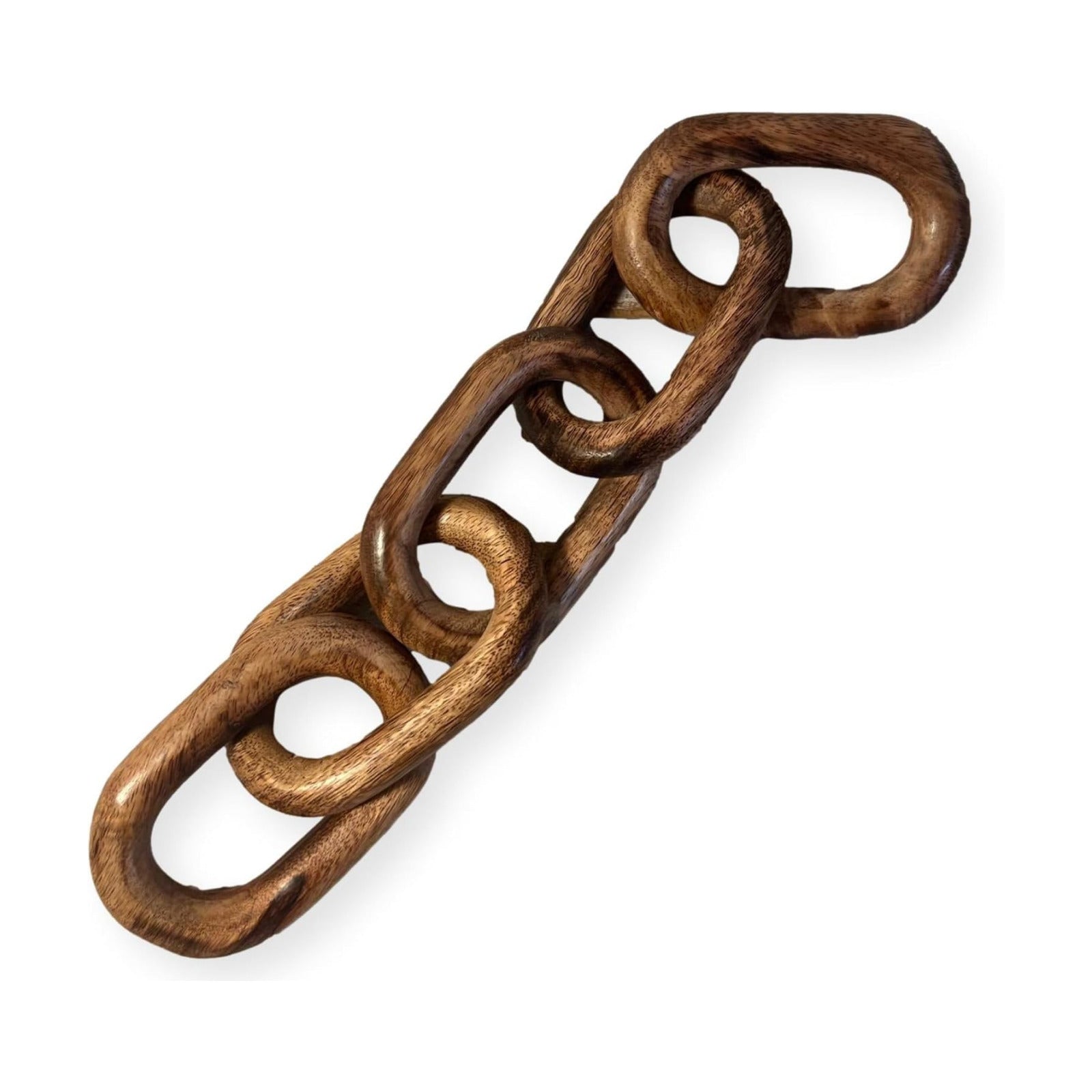 Rustic Wooden 5-Link Chain Ornament