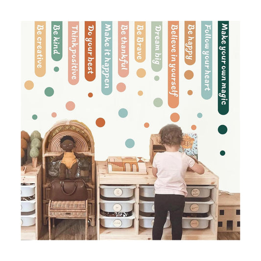 Colorful Inspirational Wall Sticker Decor Motivational Quotes Wall Stickers Positive / Boho Quotes