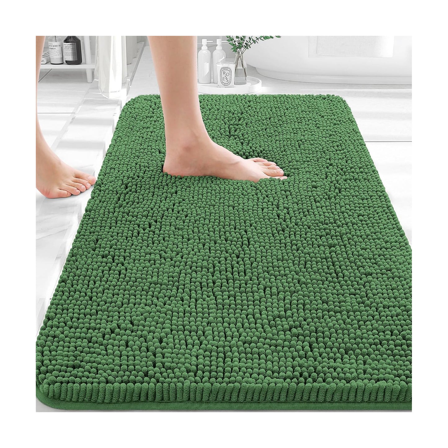 OLANLY Bathroom Rugs 30x20, Extra Soft Absorbent Chenille Bath Rugs