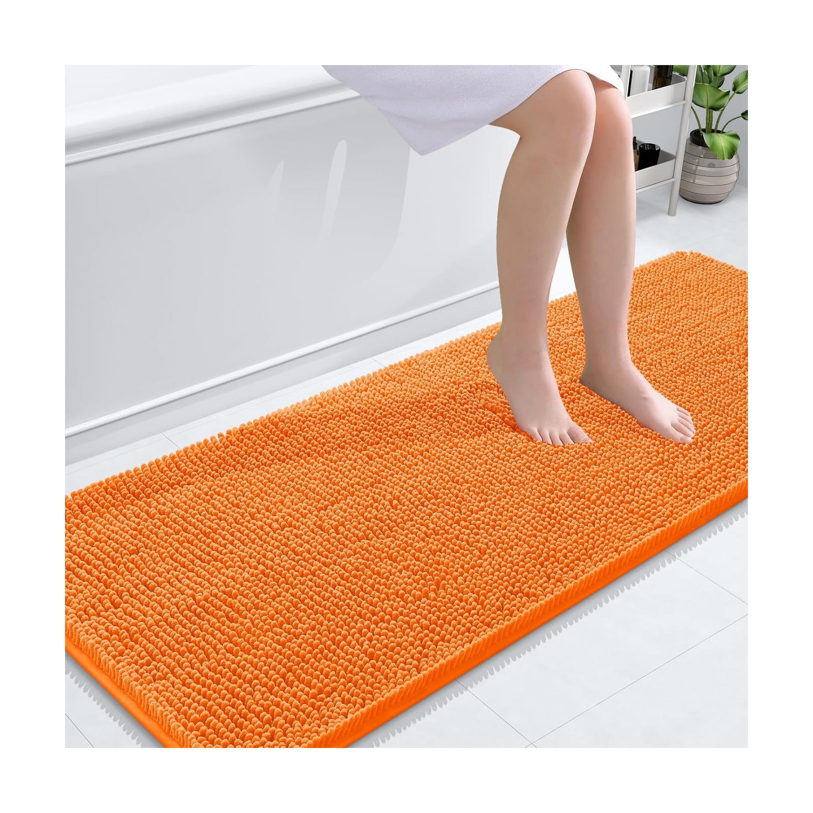 OLANLY Bathroom Runner Rugs 59x24, Extra Soft Absorbent Chenille Bath Rugs
