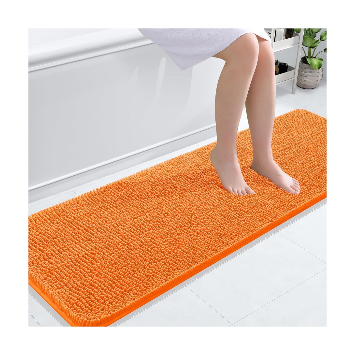 OLANLY Bathroom Runner Rugs 59x20, Extra Soft Absorbent Chenille Bath Rugs