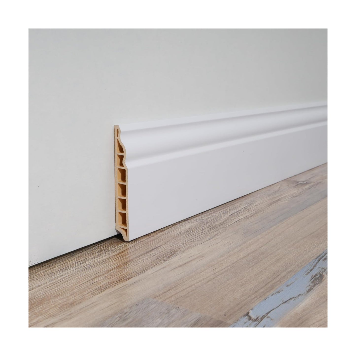 Wall Baseboard Molding Trim of in. / White-1 / 56 x 3.2 / Set of 8