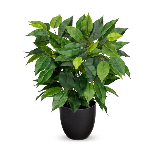 Fake Plant 15.7" Artificial Plants Indoor Small Ficus Potted Plants Silk Plants Faux Topiary / Green