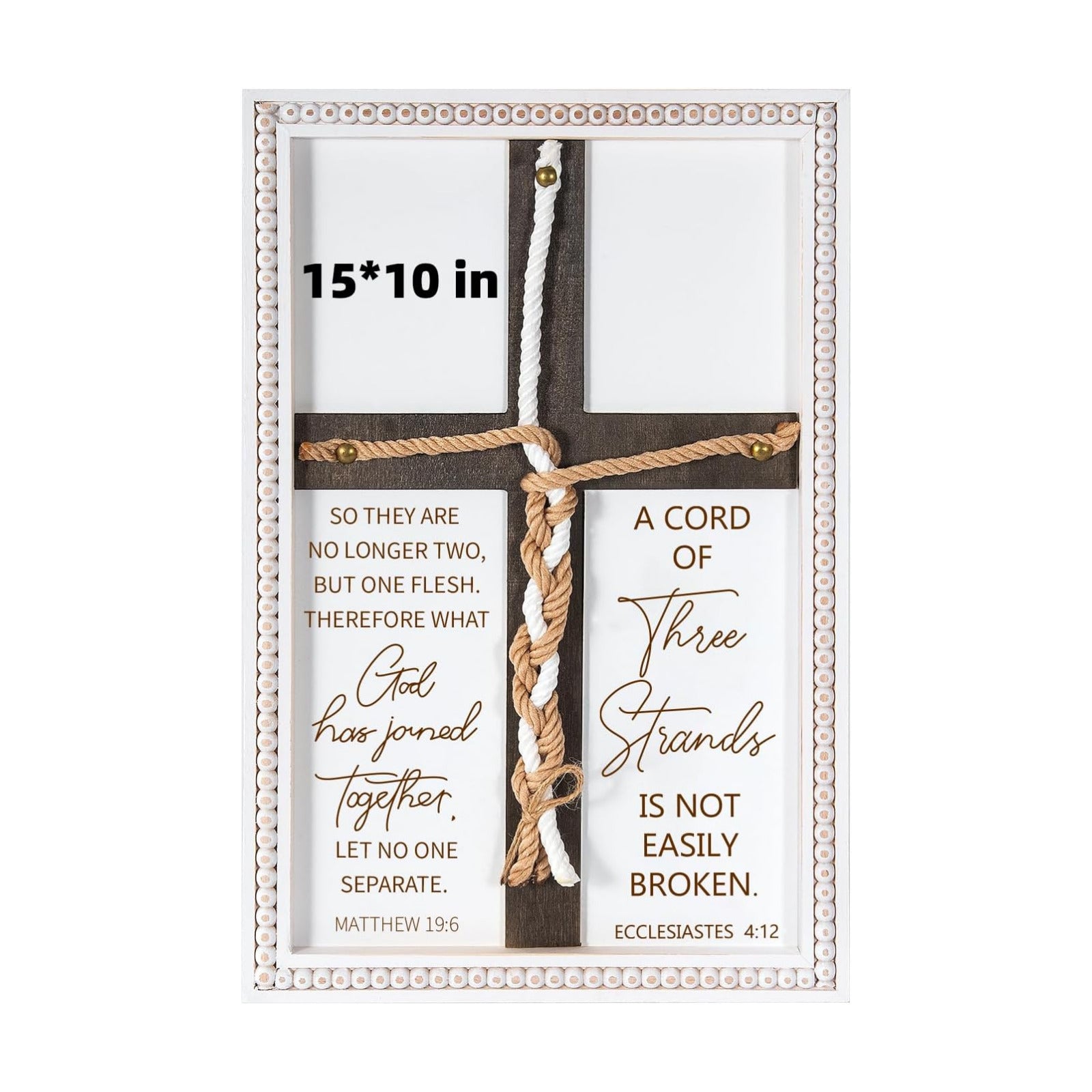 Unity Rope Cross Braid for Ceremony / White 15*10 / 15 x 10