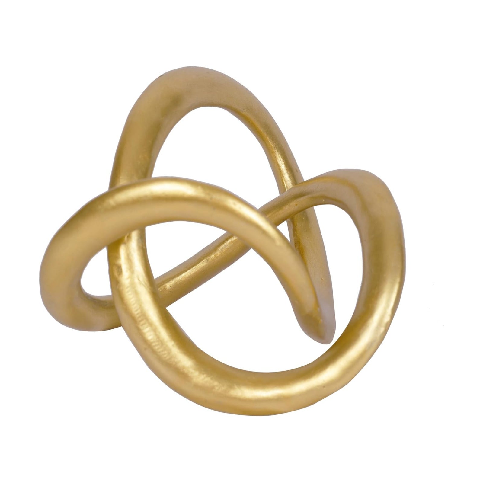 Modern Geometric Sculpture Knot Statue Decor Tabletop Sculpture and Figurines / Round / Gold