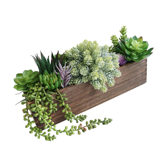 15" Assorted Artificial Succulent Arrangement Assorted Succulents / Succulent In Natural