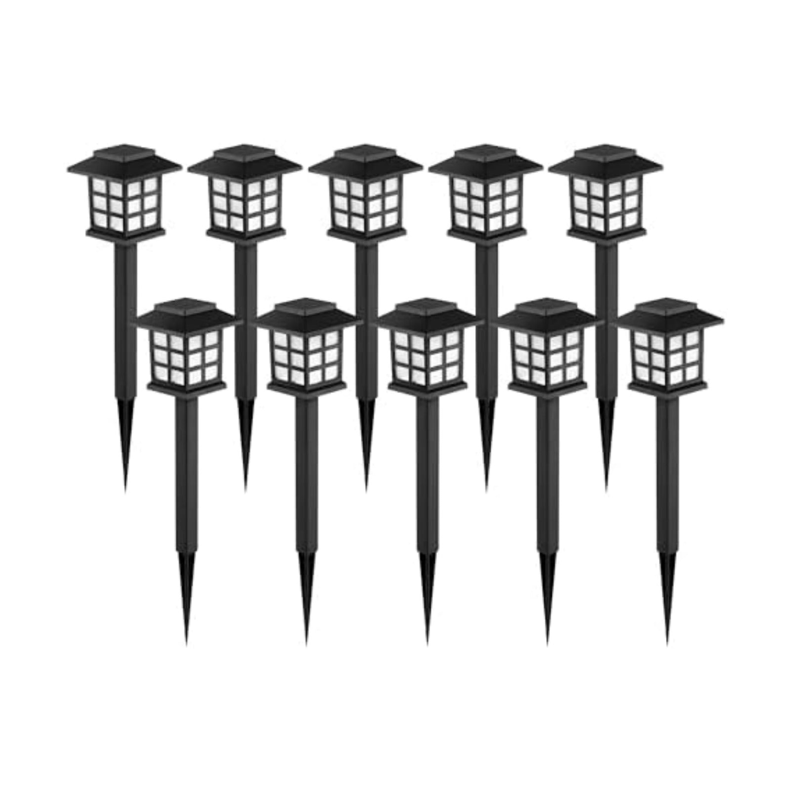 GIGALUMI Solar Lights Outdoor Waterproof 10 Pack, LED Garden Decor