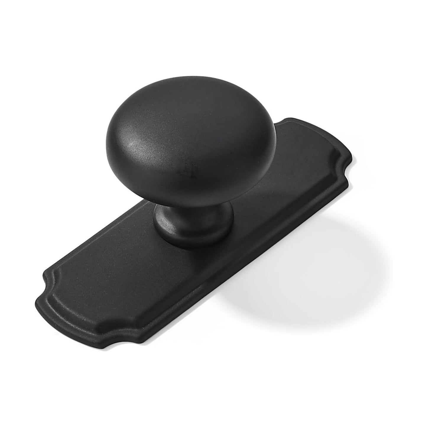 10 Pack 1-1/4 inch Backplate for Cabinet Knobs Matte Black Drawer Knobs Cabinet Hardware Vintage Aged with Backplate