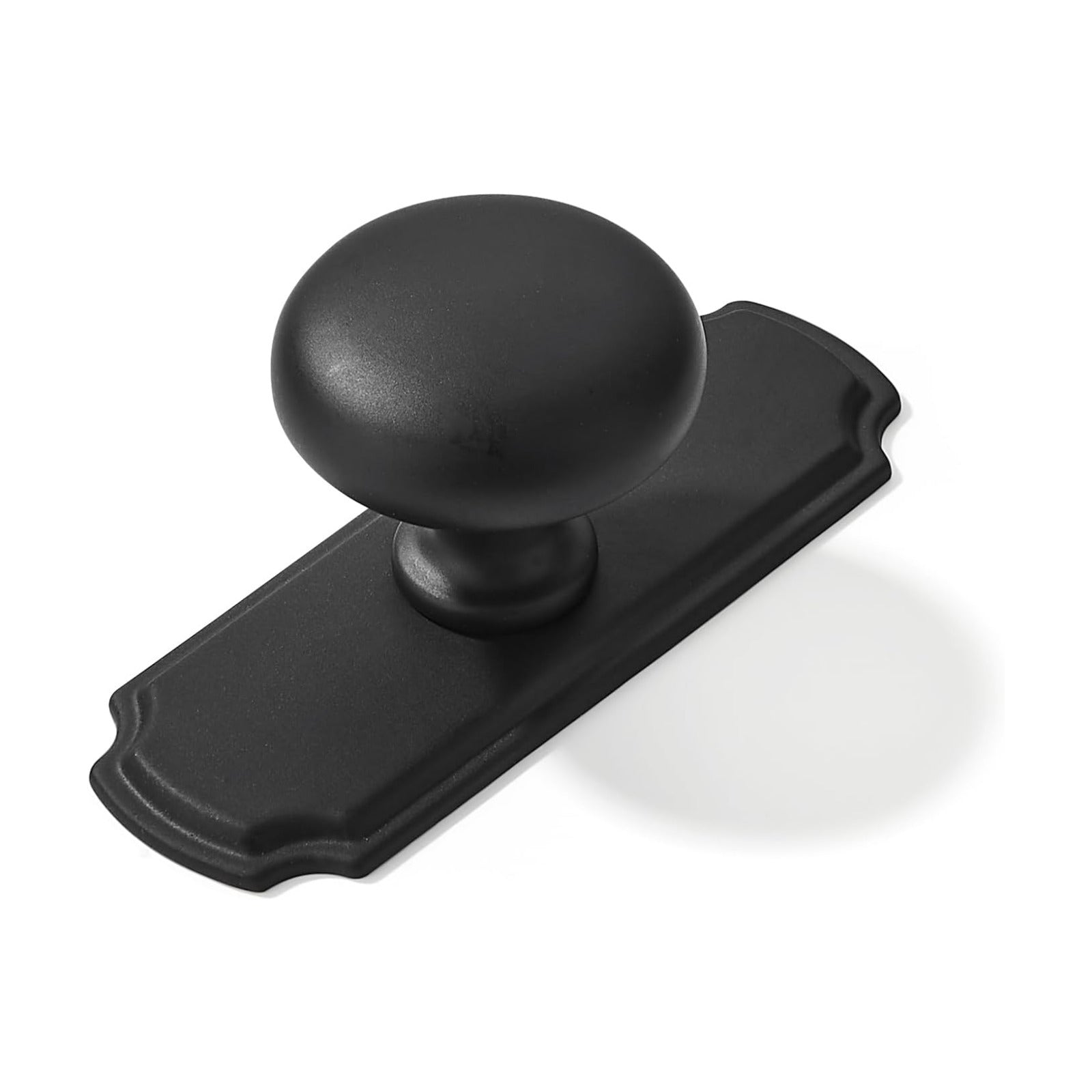 10 Pack 1-1/4 inch Backplate for Cabinet Knobs Matte Black Drawer Knobs Cabinet Hardware Vintage Aged with Backplate