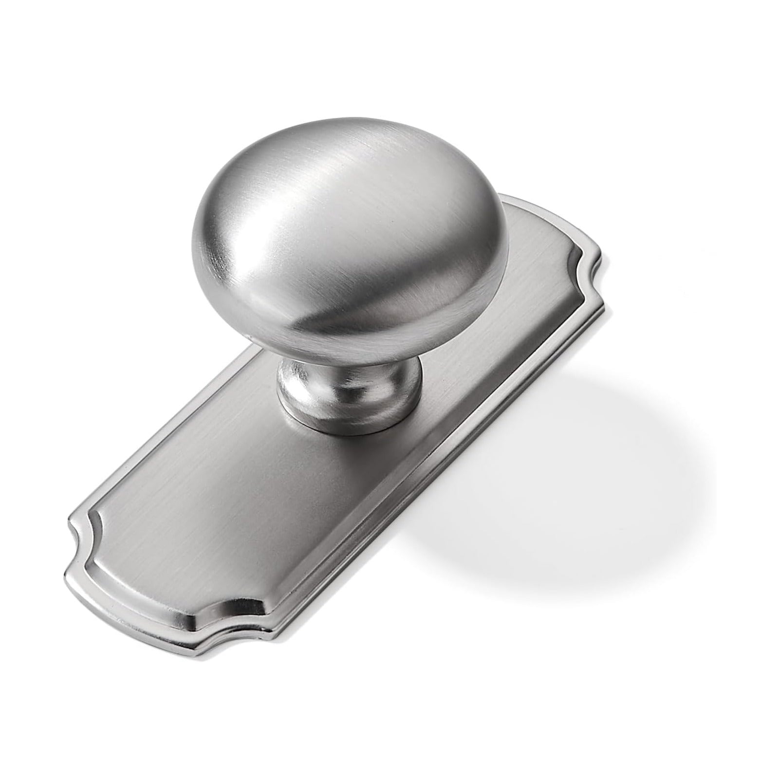 10 Pack 1-1/4 inch Backplate for Cabinet Knobs Brushed Nickel Drawer Knobs Cabinet Hardware Satin Nickel Knobs with