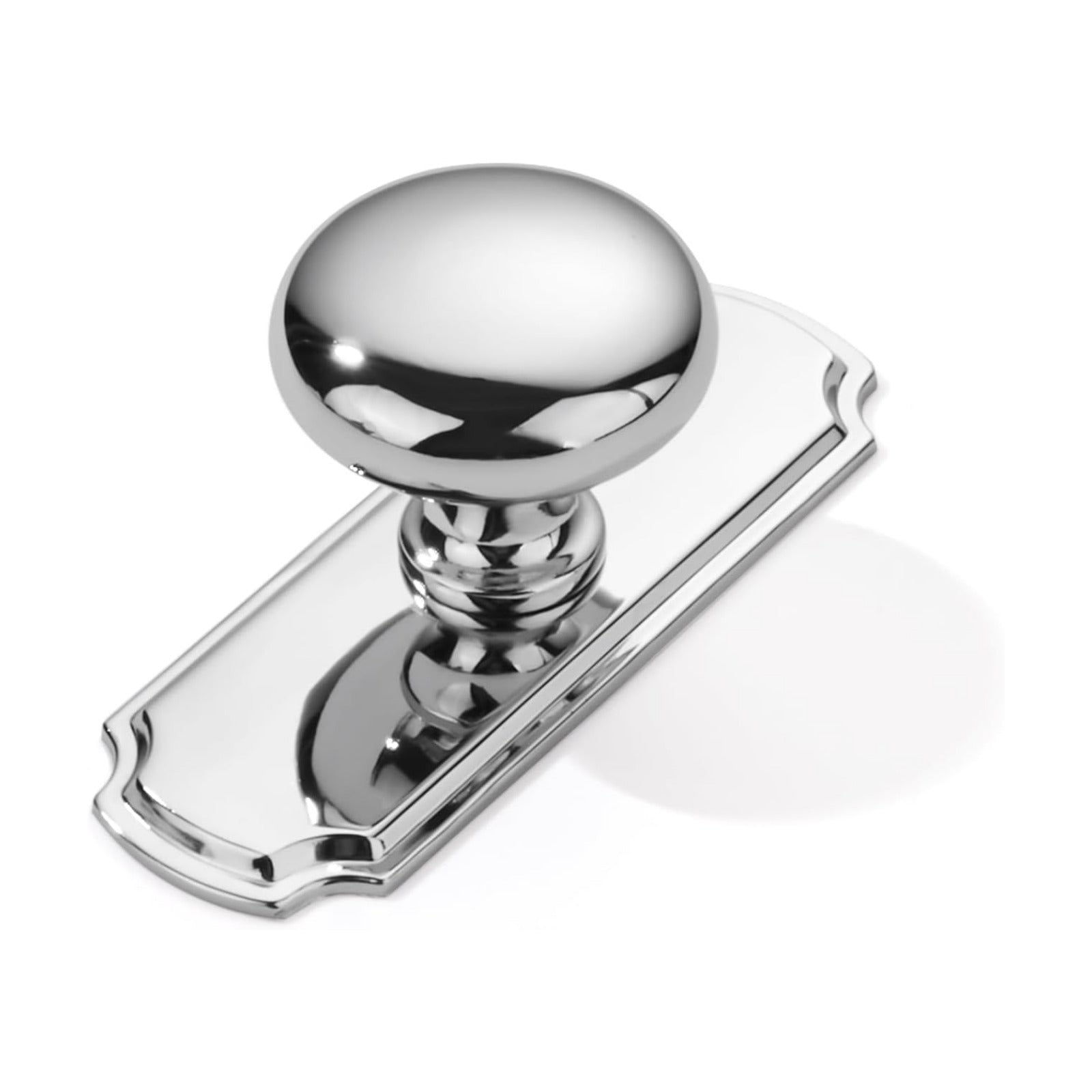 10 Pack 1-1/4 inch Backplate for Cabinet Knobs Polished Chrome Drawer Knobs Cabinet Hardware Vintage Aged Knobs with