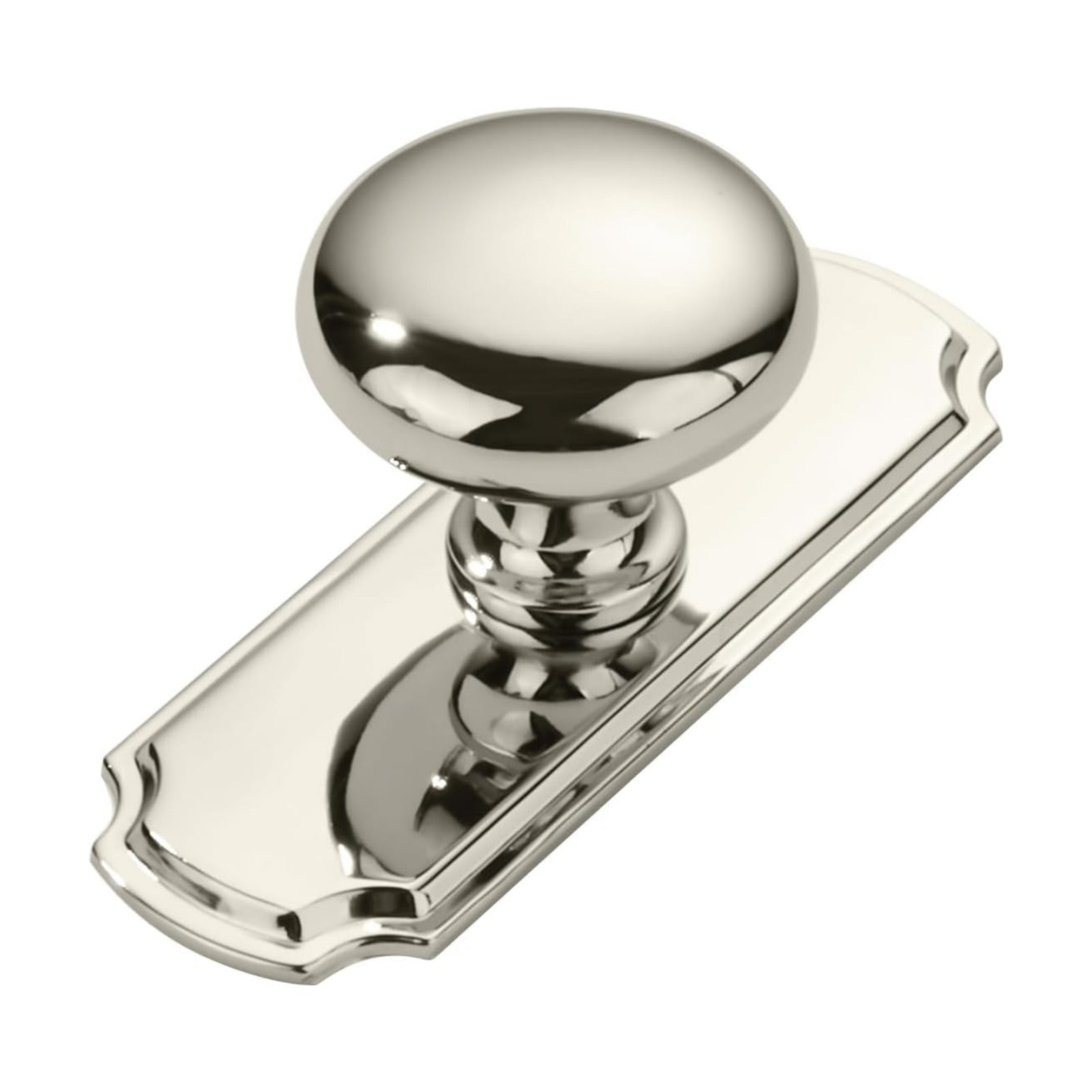 10 Pack 1-1/4 inch Backplate for Cabinet Knobs Polished Nickel Drawer Knobs Cabinet Hardware Vintage Knobs with