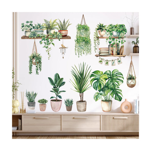 SG2-2411 Wall Stickers Wall Decals Pot Leaves Tropical Leaf / Green Plants