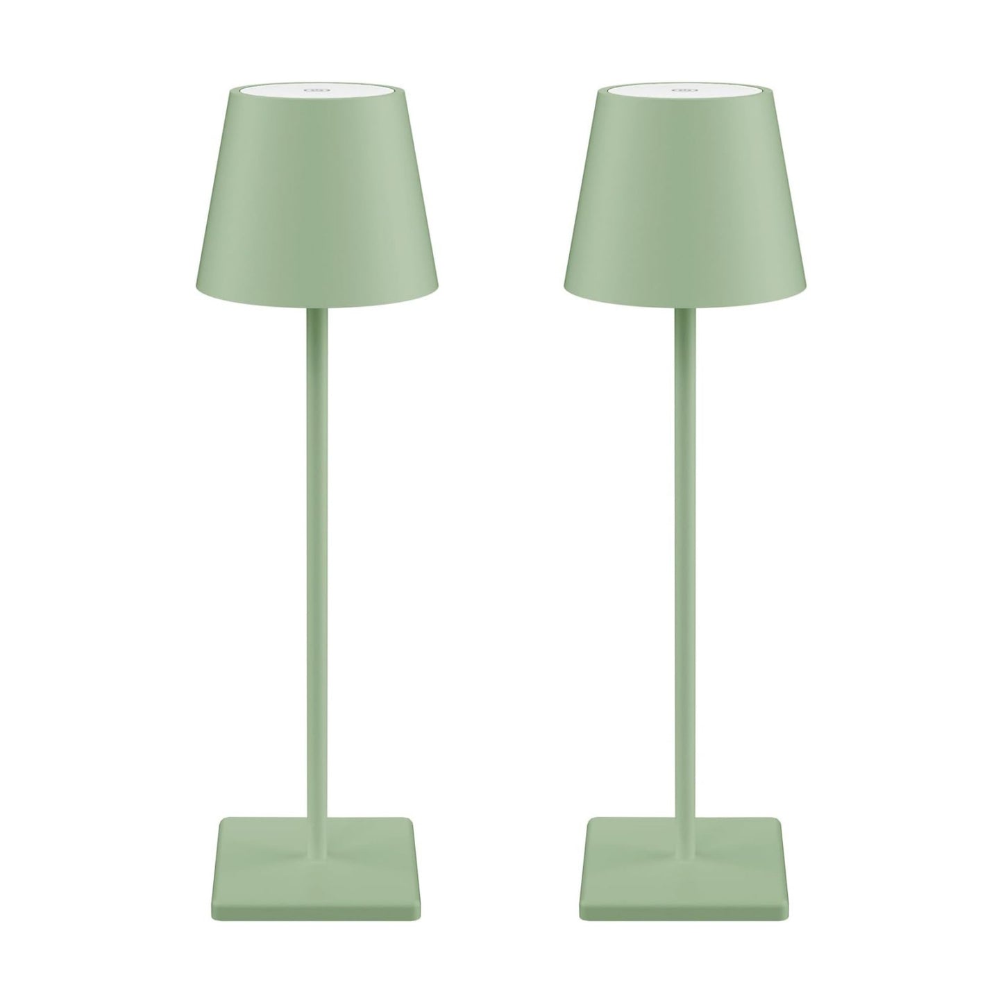 2 Pack LED Rechargeable Table Lamp, 5500mAh Battery Powered Green Lamp, 3 Color Temperatures Stepless Dimmable Portable