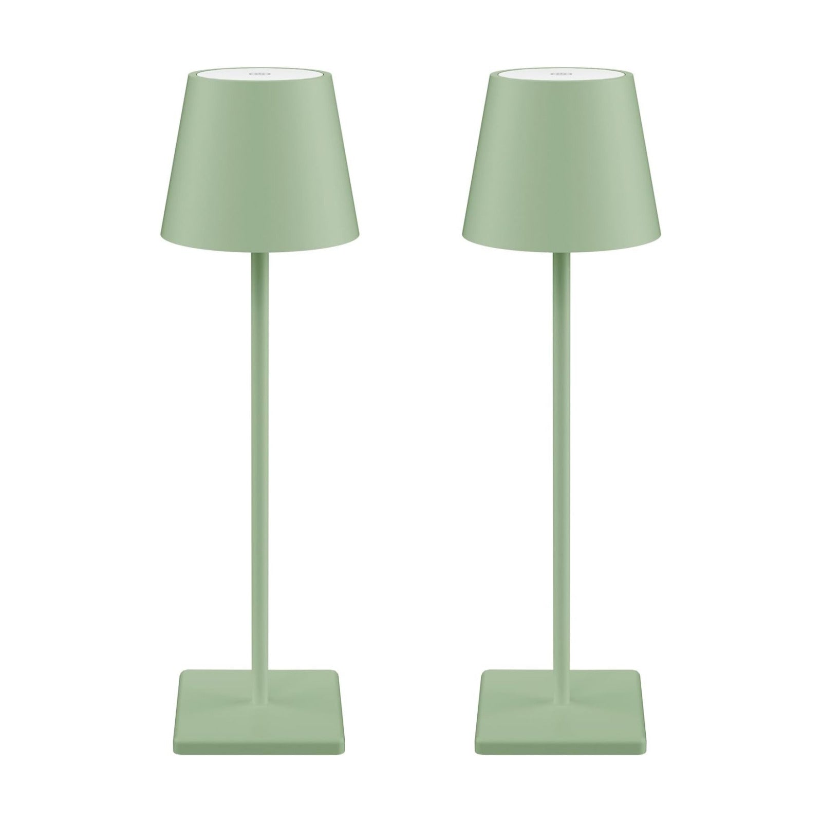 2 Pack LED Rechargeable Table Lamp, 5500mAh Battery Powered Green Lamp, 3 Color Temperatures Stepless Dimmable Portable