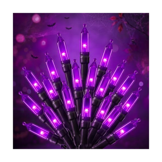 2 Pack Purple Halloween Lights, 100LED Outdoor Indoor Christmas Mini Lights