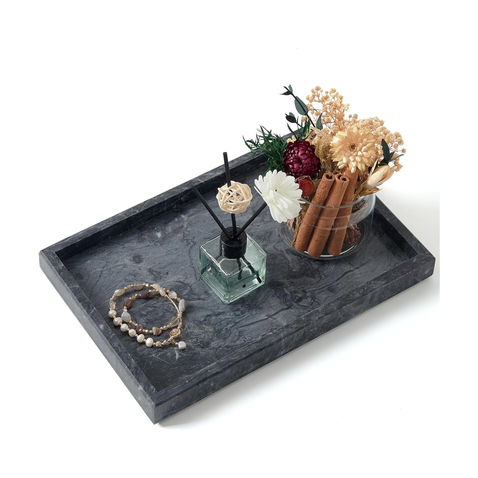 Stone Tray / Marble Trays / Black / 12 x 8