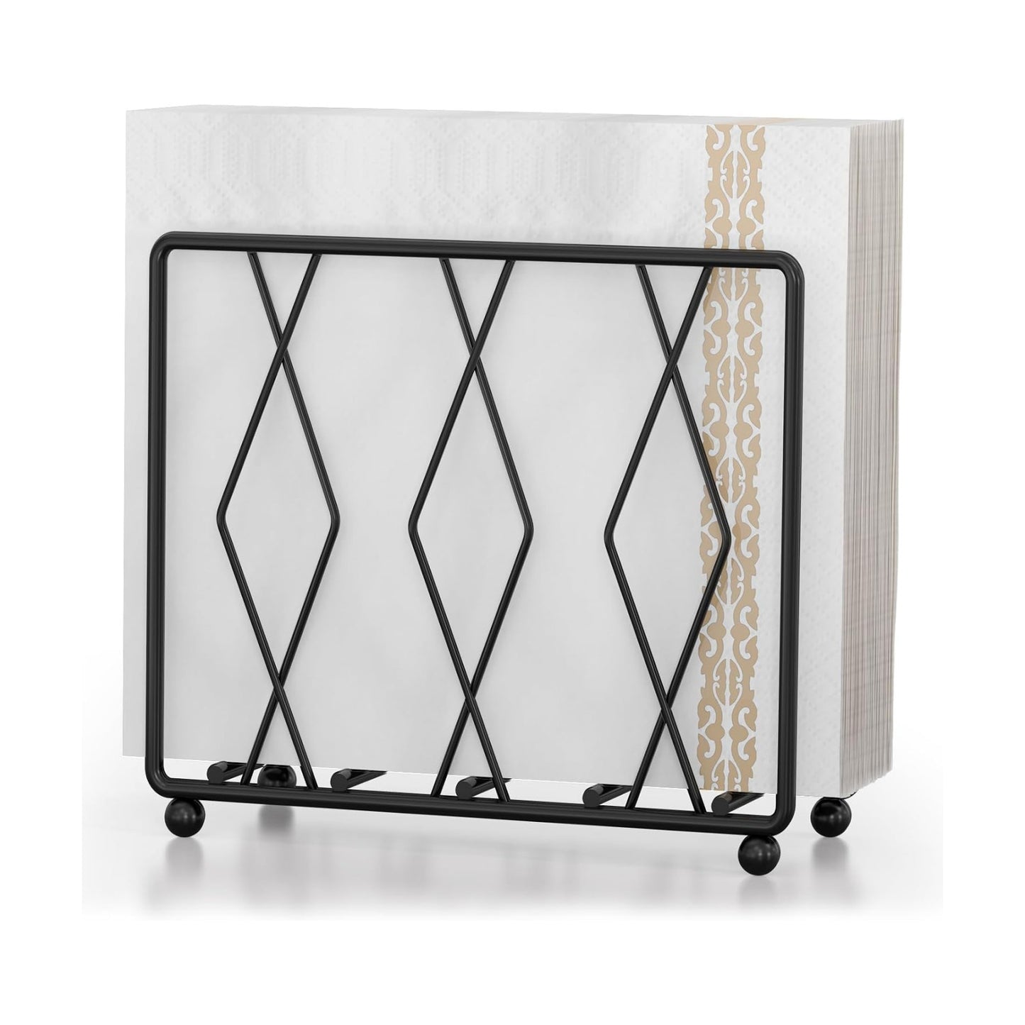 Modern Metal Napkin Holders for Paper Napkins & Kitchen Dining & / Black / 2.17 x 6.14 x 5.04