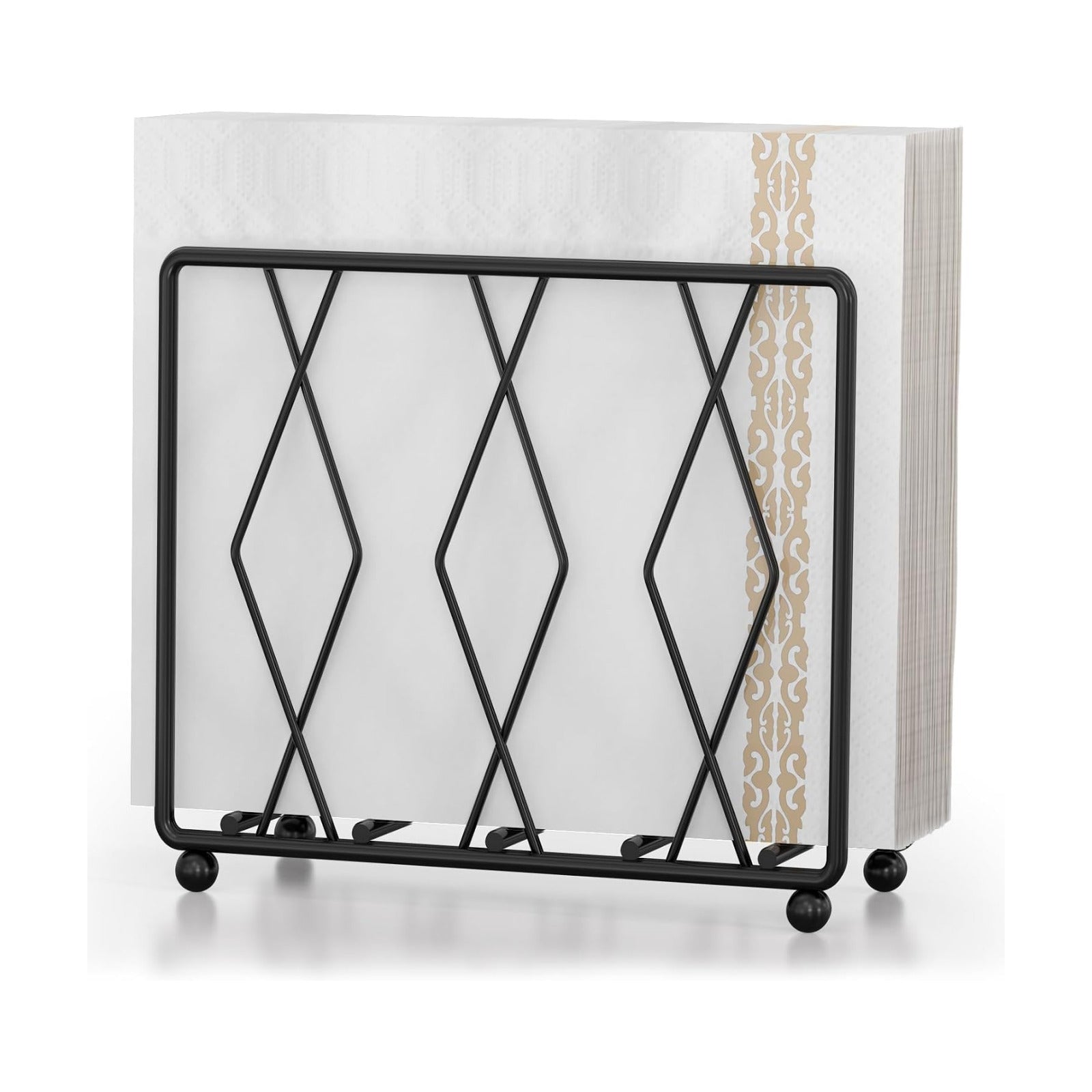 Modern Metal Napkin Holders for Paper Napkins & Kitchen Dining & / Black / 2.17 x 6.14 x 5.04