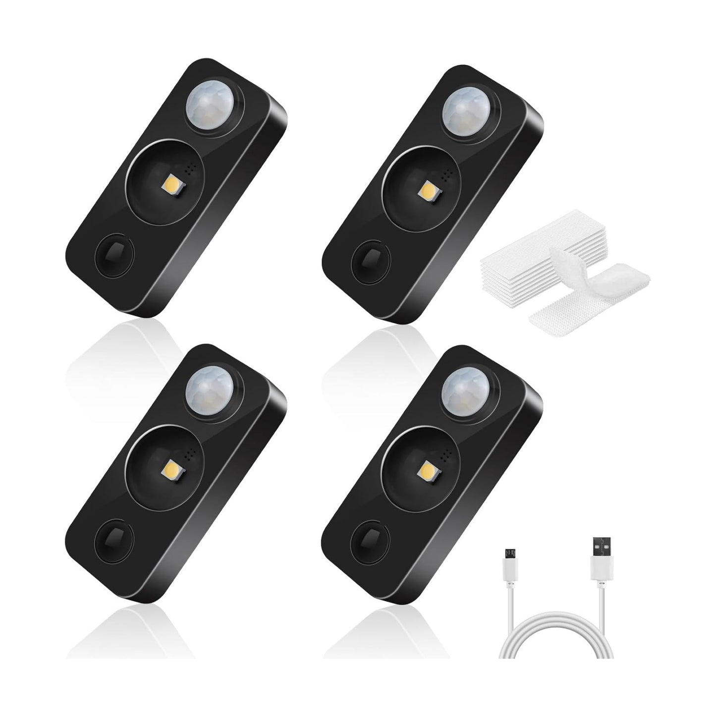 NIEGNOWOO LED Motion Sensor Puck Lights, Rechargeable Cabinet Lights, Stick on Wireless LED Night Light for Closet