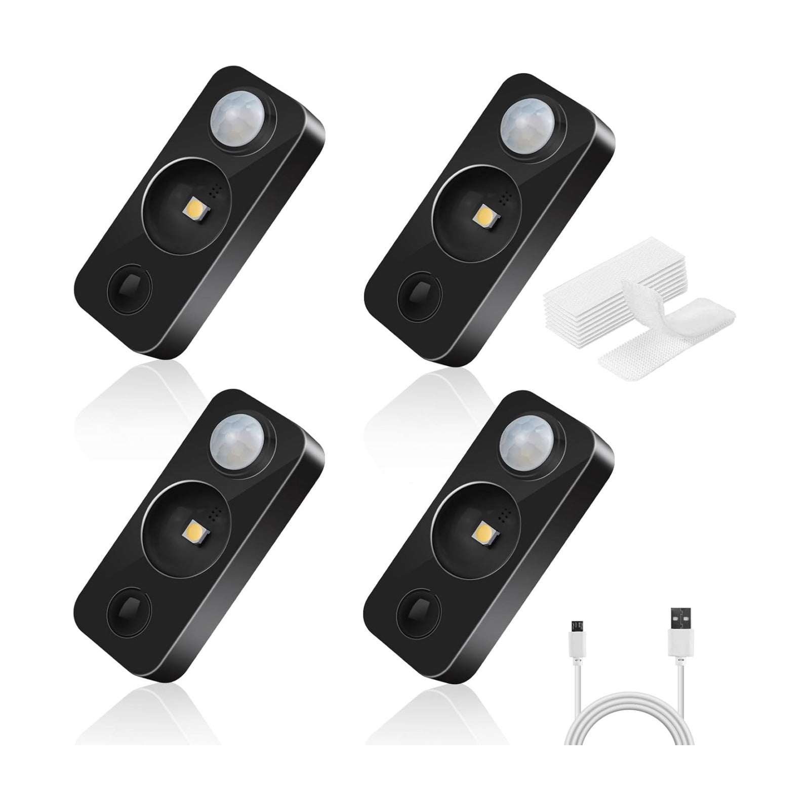 NIEGNOWOO LED Motion Sensor Puck Lights, Rechargeable Cabinet Lights, Stick on Wireless LED Night Light for Closet