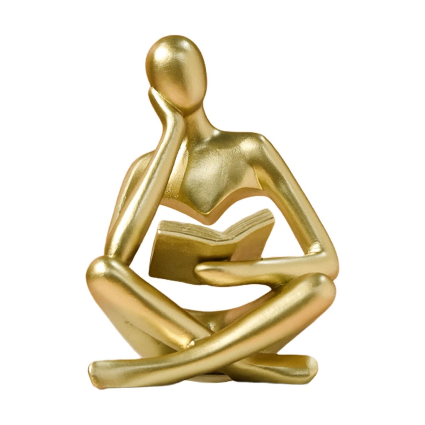 UTTCMK Abstract Art Thinker Statue - Reading Thinker Sculpture Figurine, Modern Home Decoration for Living Room Office