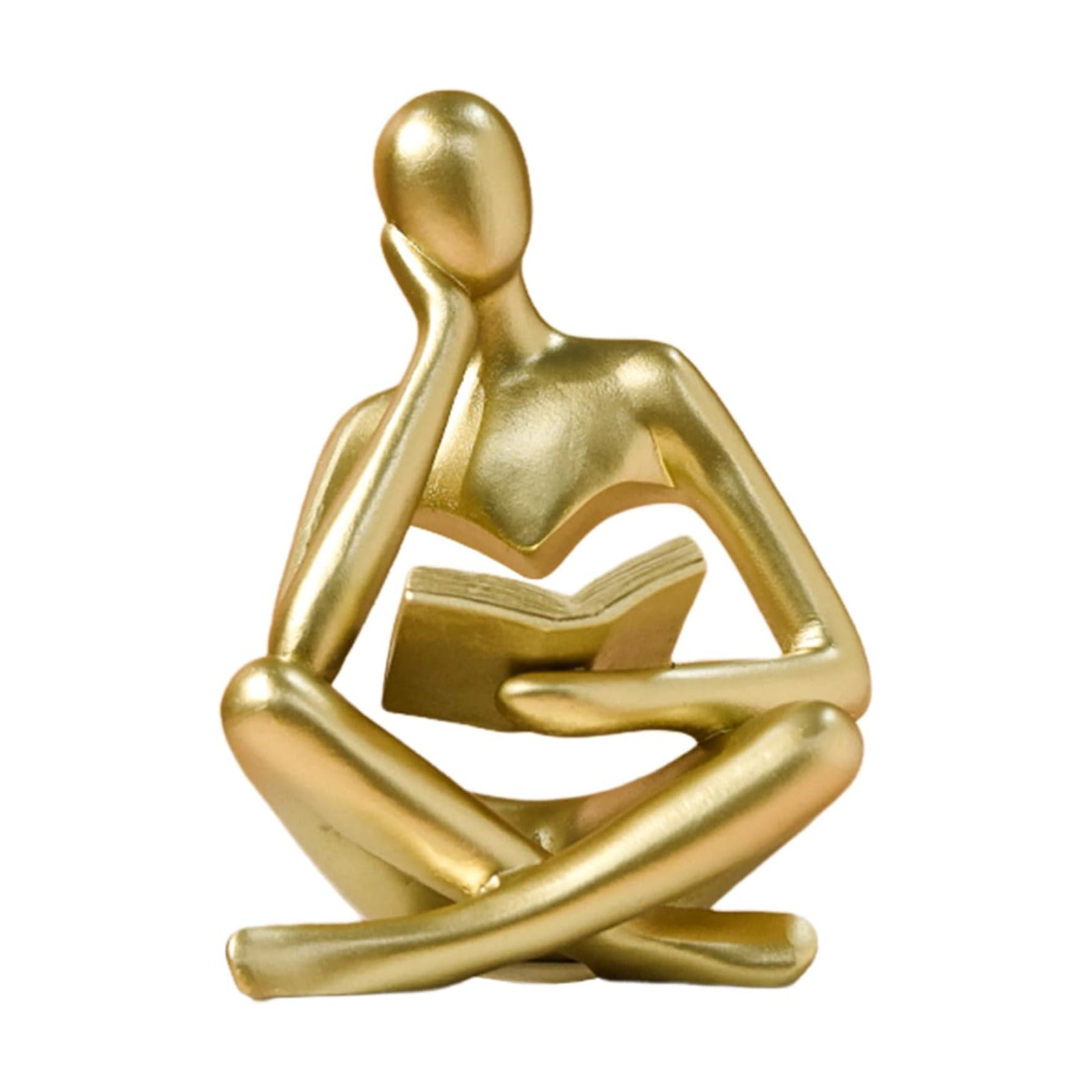 UTTCMK Abstract Art Thinker Statue - Reading Thinker Sculpture Figurine, Modern Home Decoration for Living Room Office