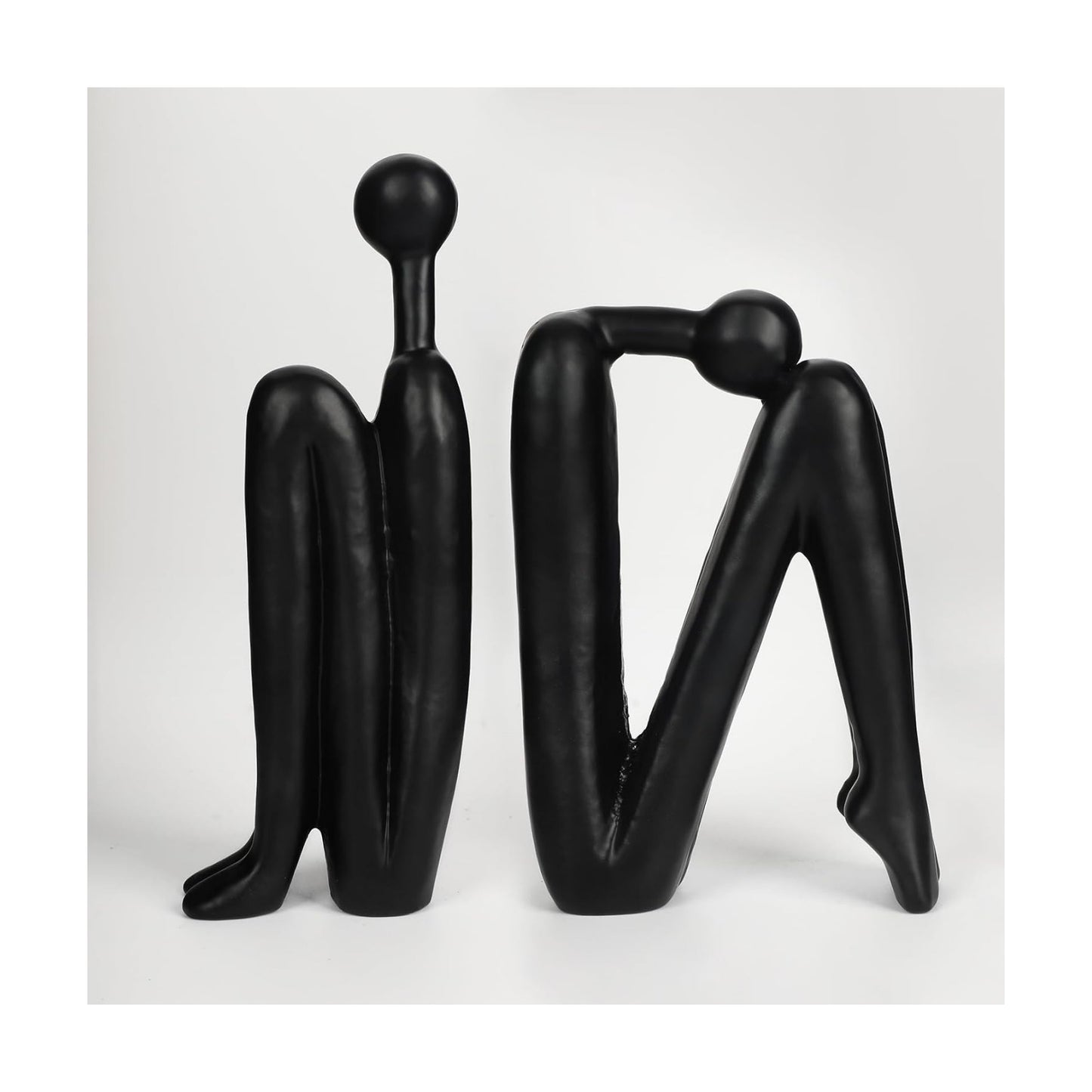 Thinker Cast Iron Bookends / Thinkera Black