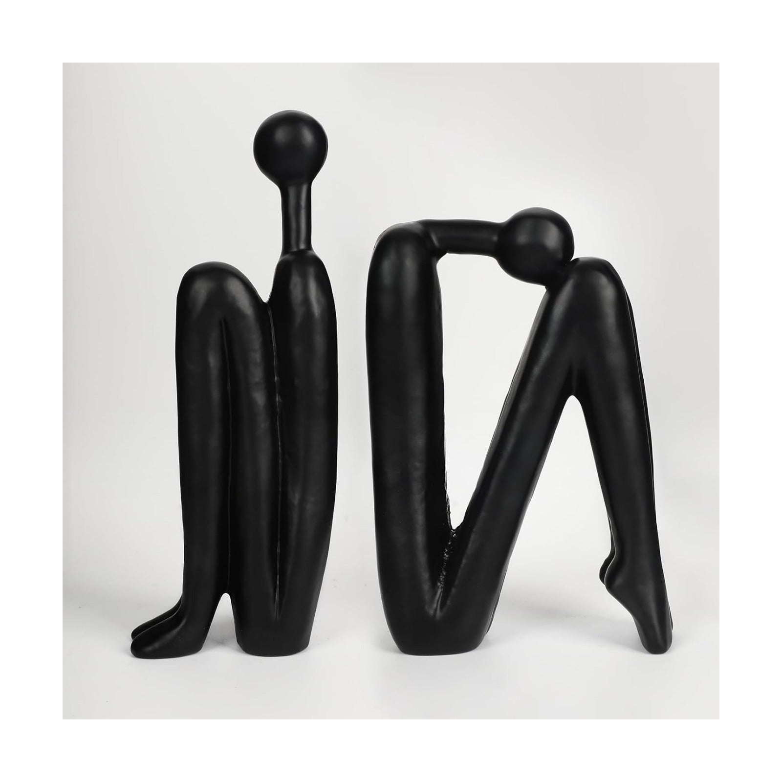 Thinker Cast Iron Bookends / Thinkera Black