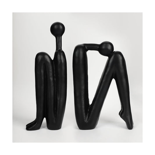 Thinker Cast Iron Bookends / Thinkera Black