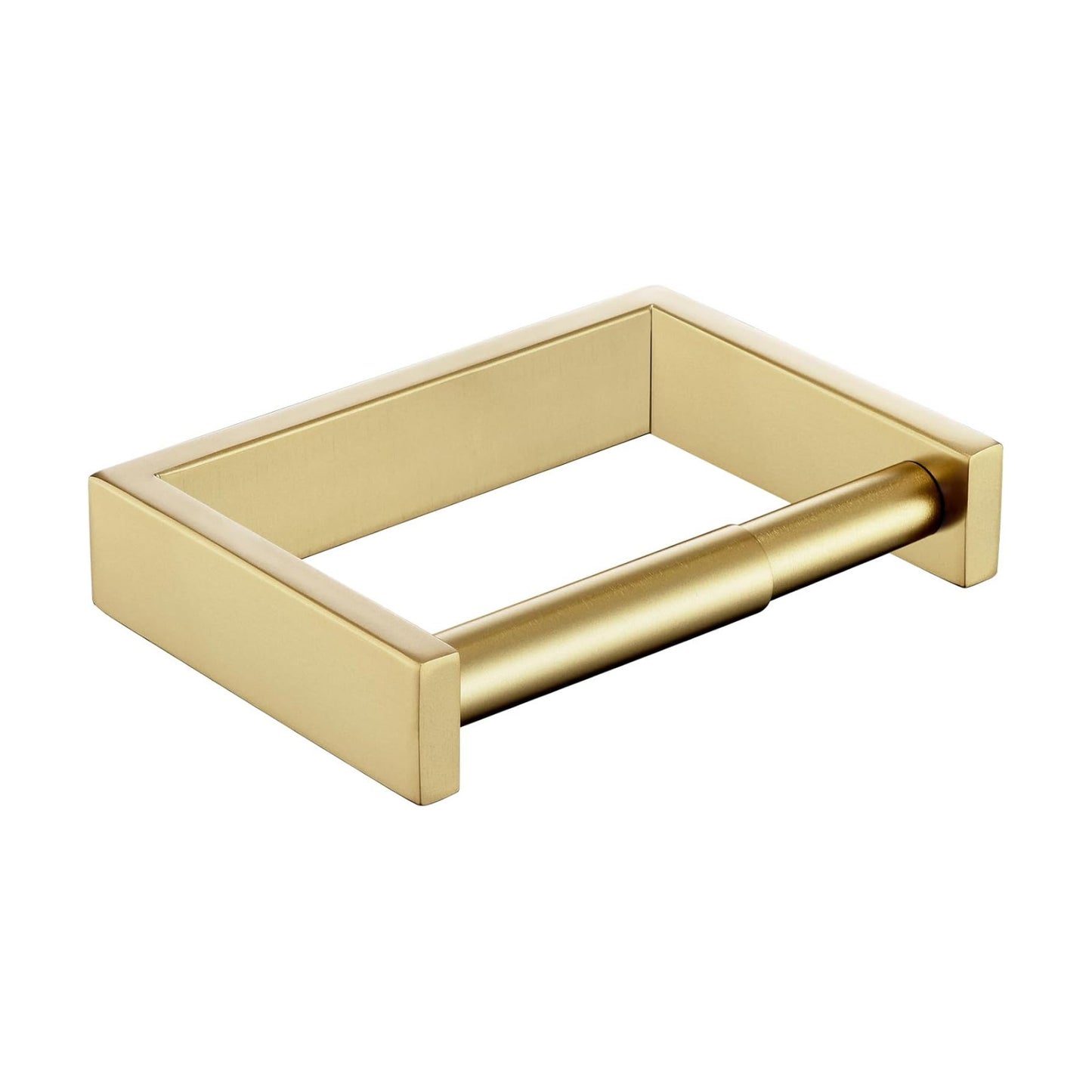 KOKOSIRI Toilet Paper Holder Spring Loaded Bathroom Toilet Roll Holder Wall Mount Stainless Steel Brushed Gold B2011BG