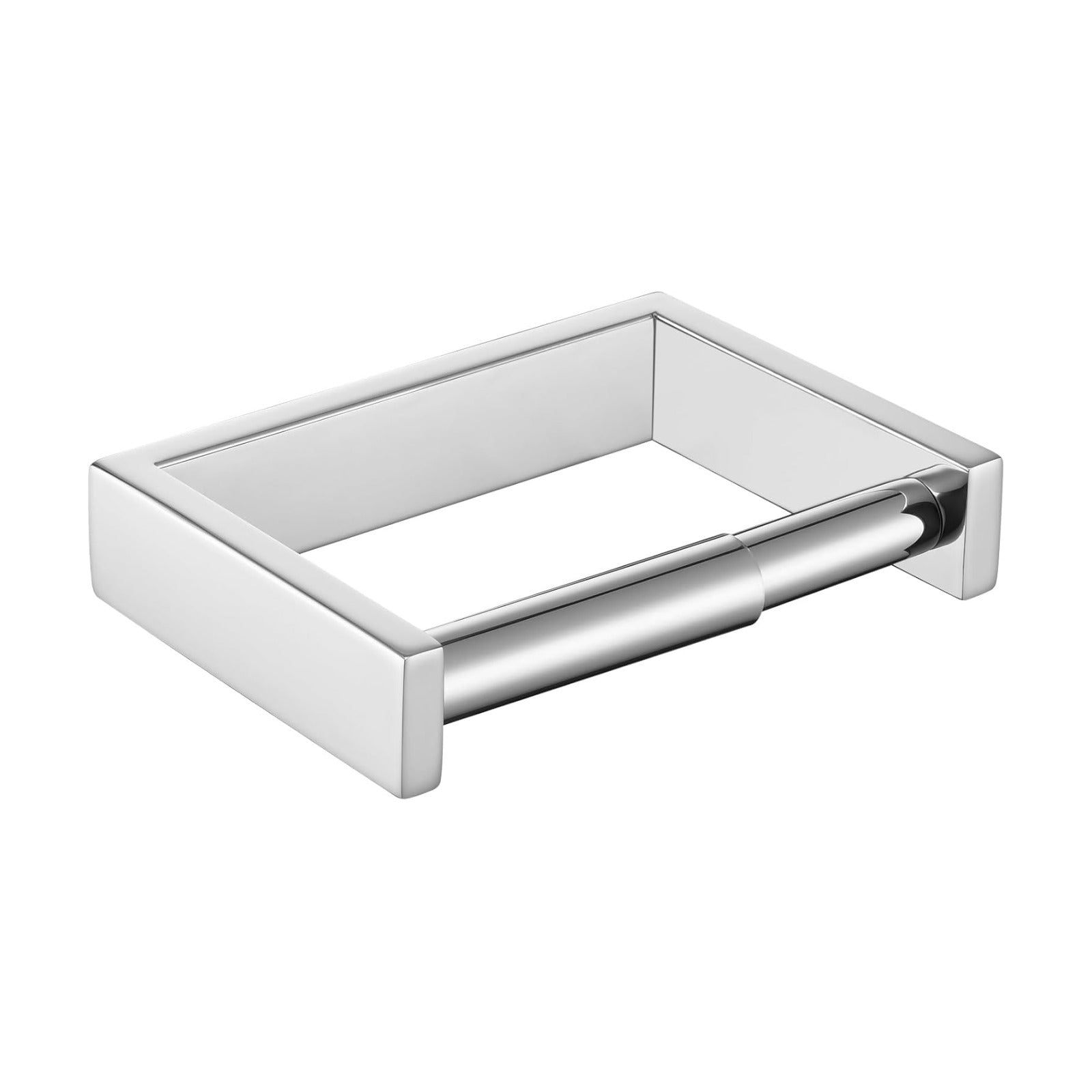 KOKOSIRI Toilet Paper Holder Spring Loaded Bathroom Toilet Roll Holder Wall Mount Stainless Steel Polished Chrome