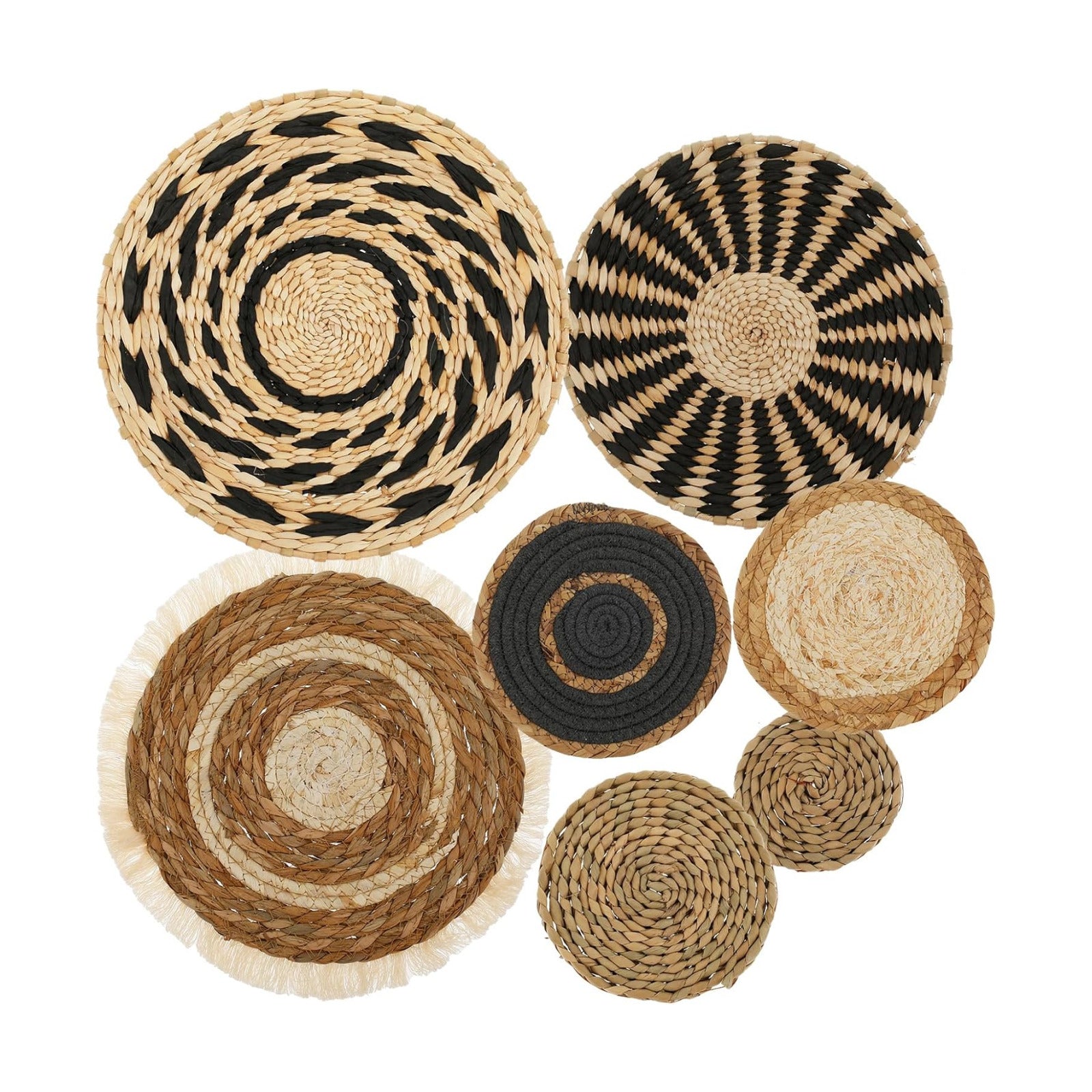 Boho Wall Basket Decor / Set of 7