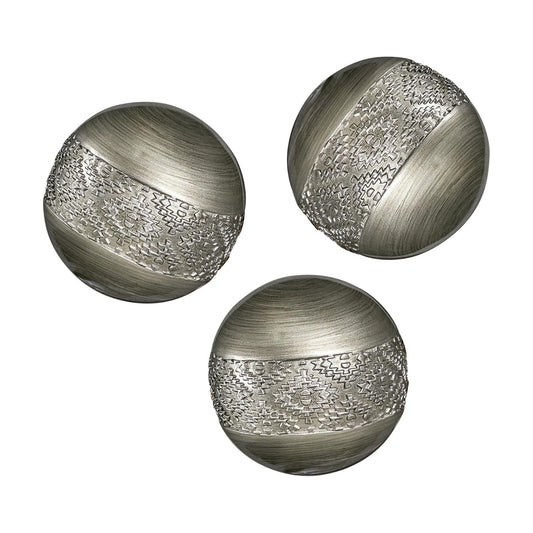Decorative Balls for Bowls and Vases / Silver / Set of 3