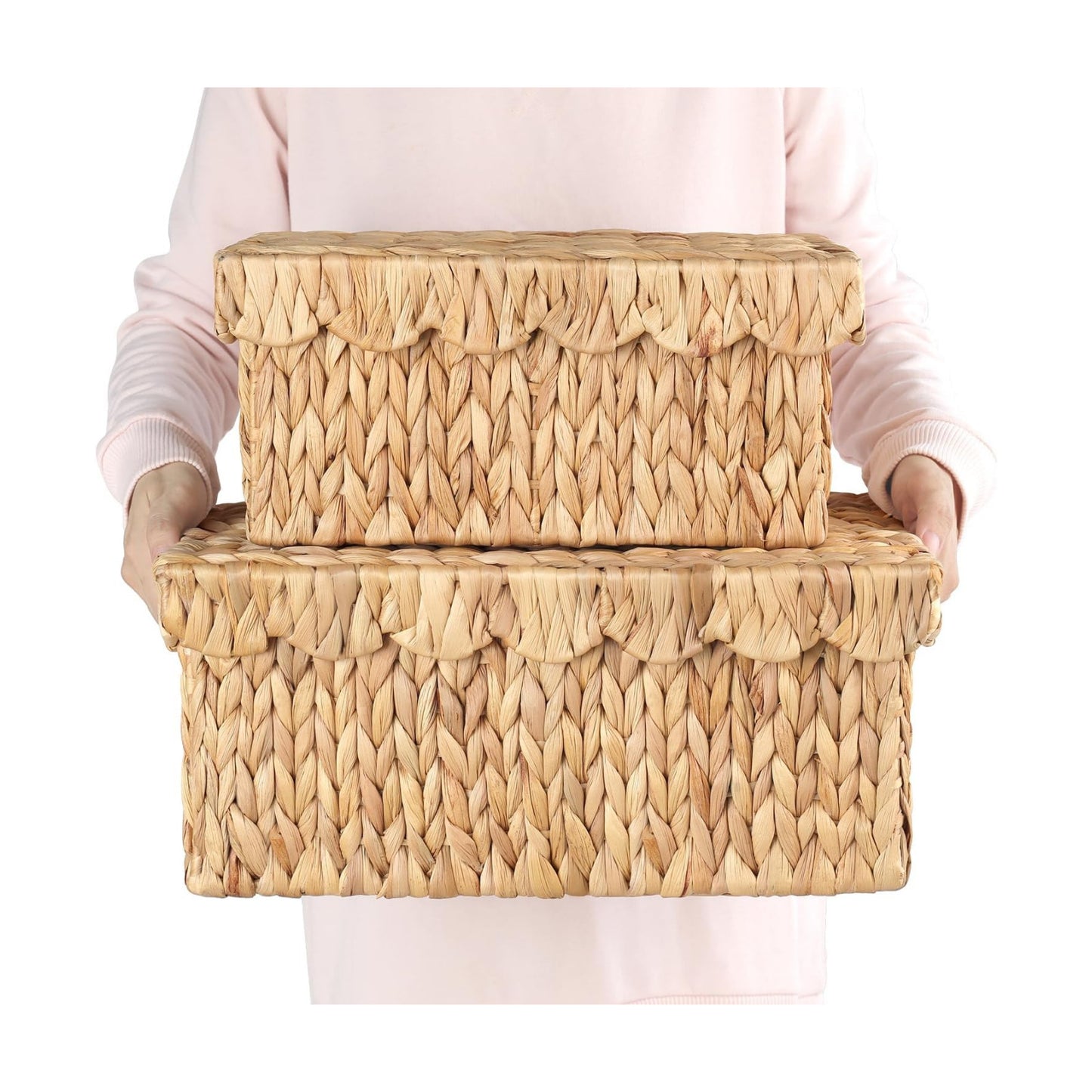 Decor Wicker Storage Basket / Natural / Set of 2