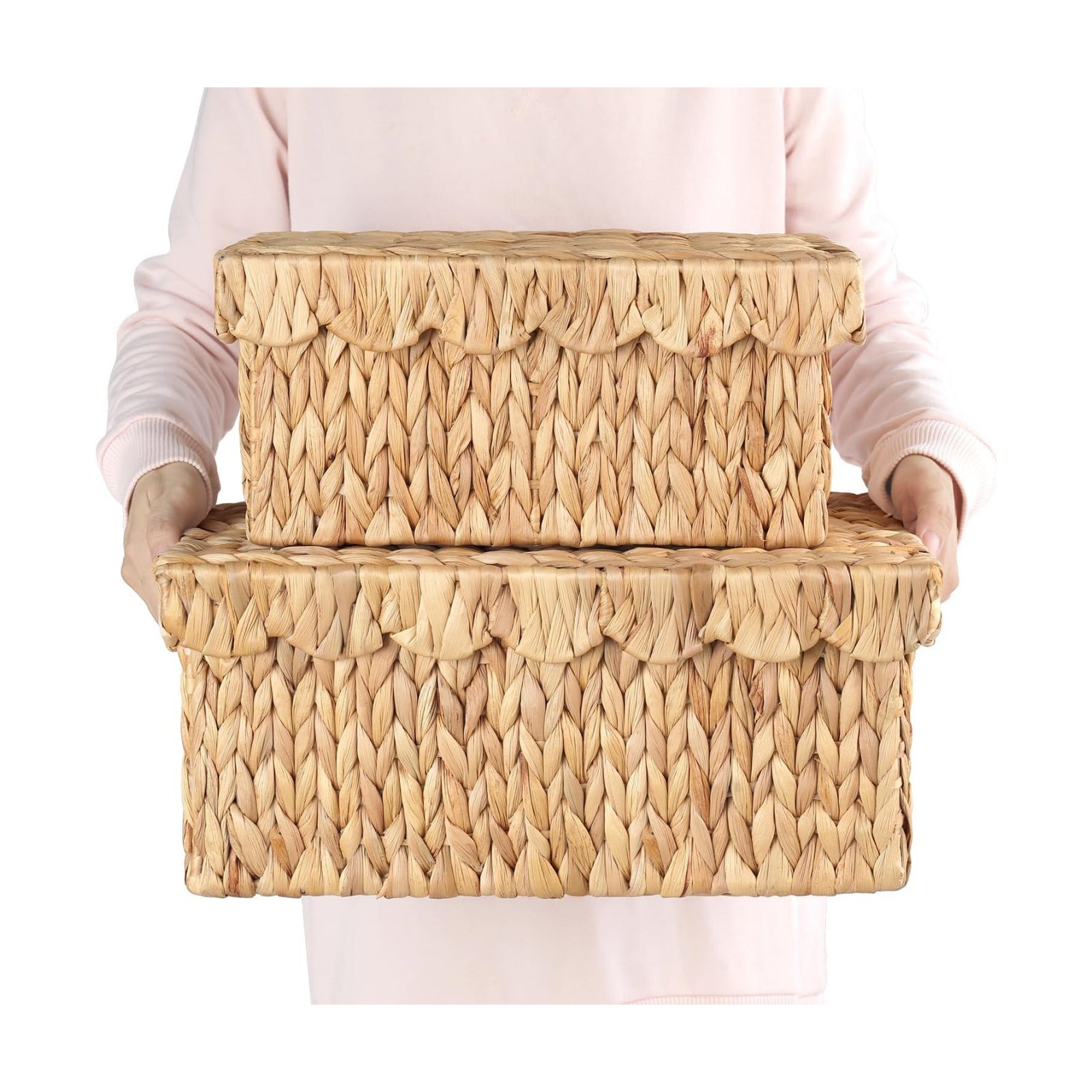 Decor Wicker Storage Basket / Natural / Set of 2