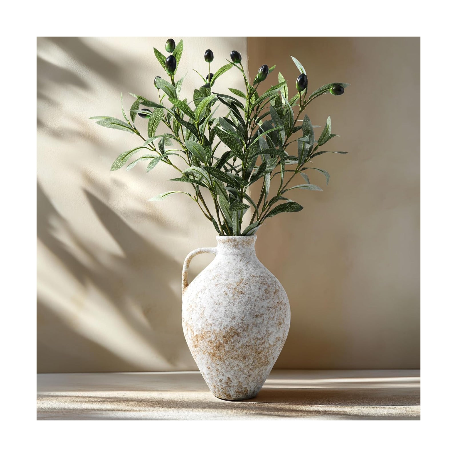 Farmhouse Vase / Vintage Ceramic Vase / White / Set of 2