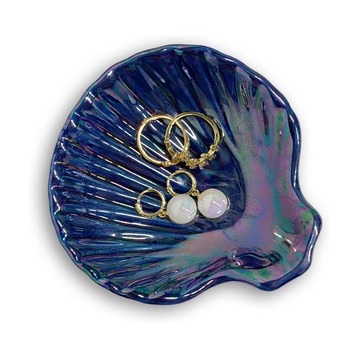 Shell Jewelry Holder Dish / Indigo