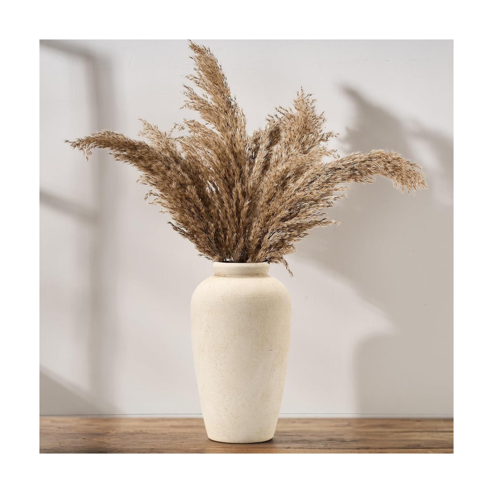 Large Ceramic Rustic Vase / White / 11 Inch / Set of 11