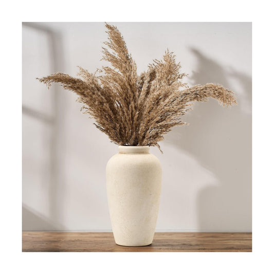 Large Ceramic Rustic Vase / White / 11 Inch / Set of 11
