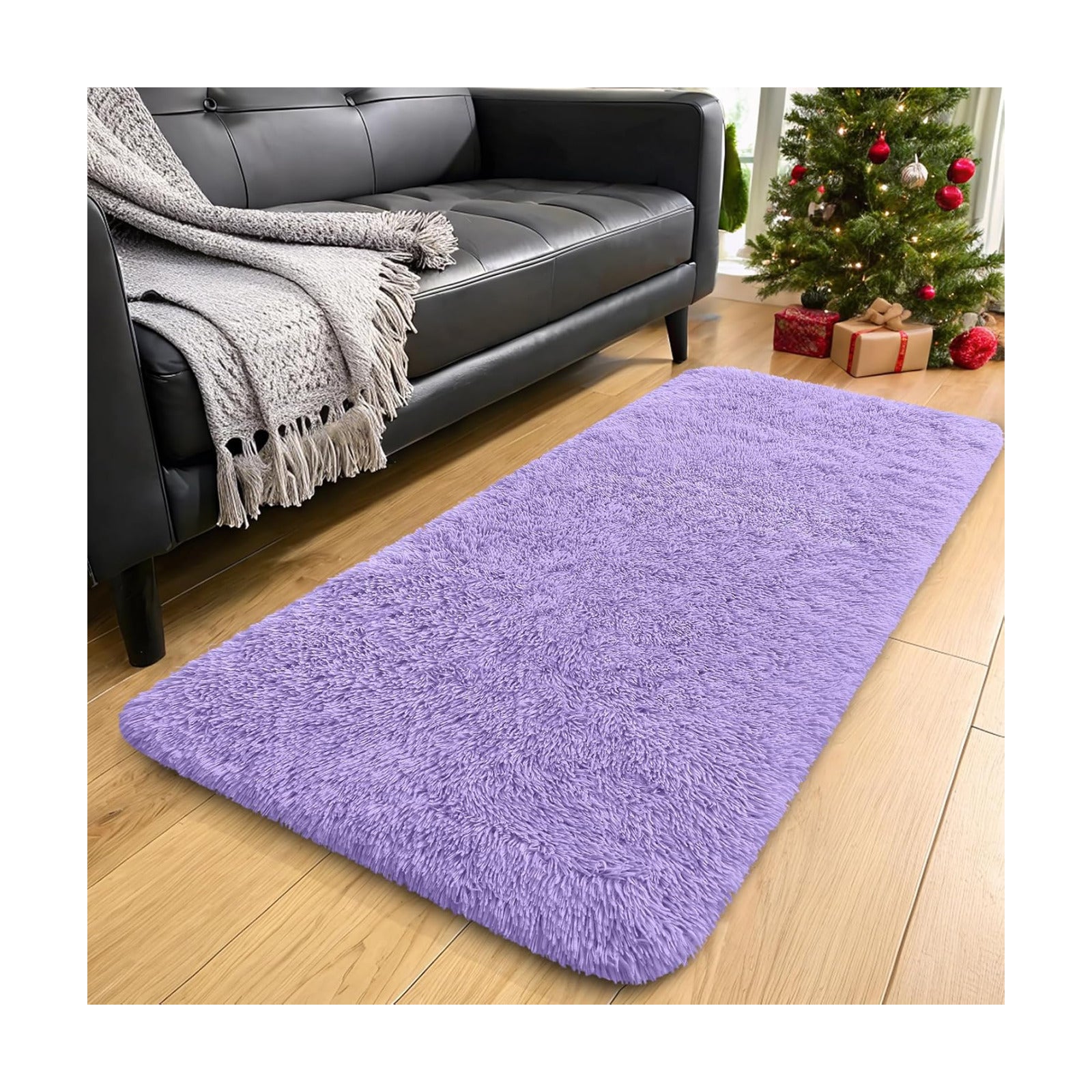 OLANLY 2x4 Machine Washable Runner Rugs for Hallway, Soft Fluffy Shaggy Bedside Rugs for Bedroom, Living Room, Indoor