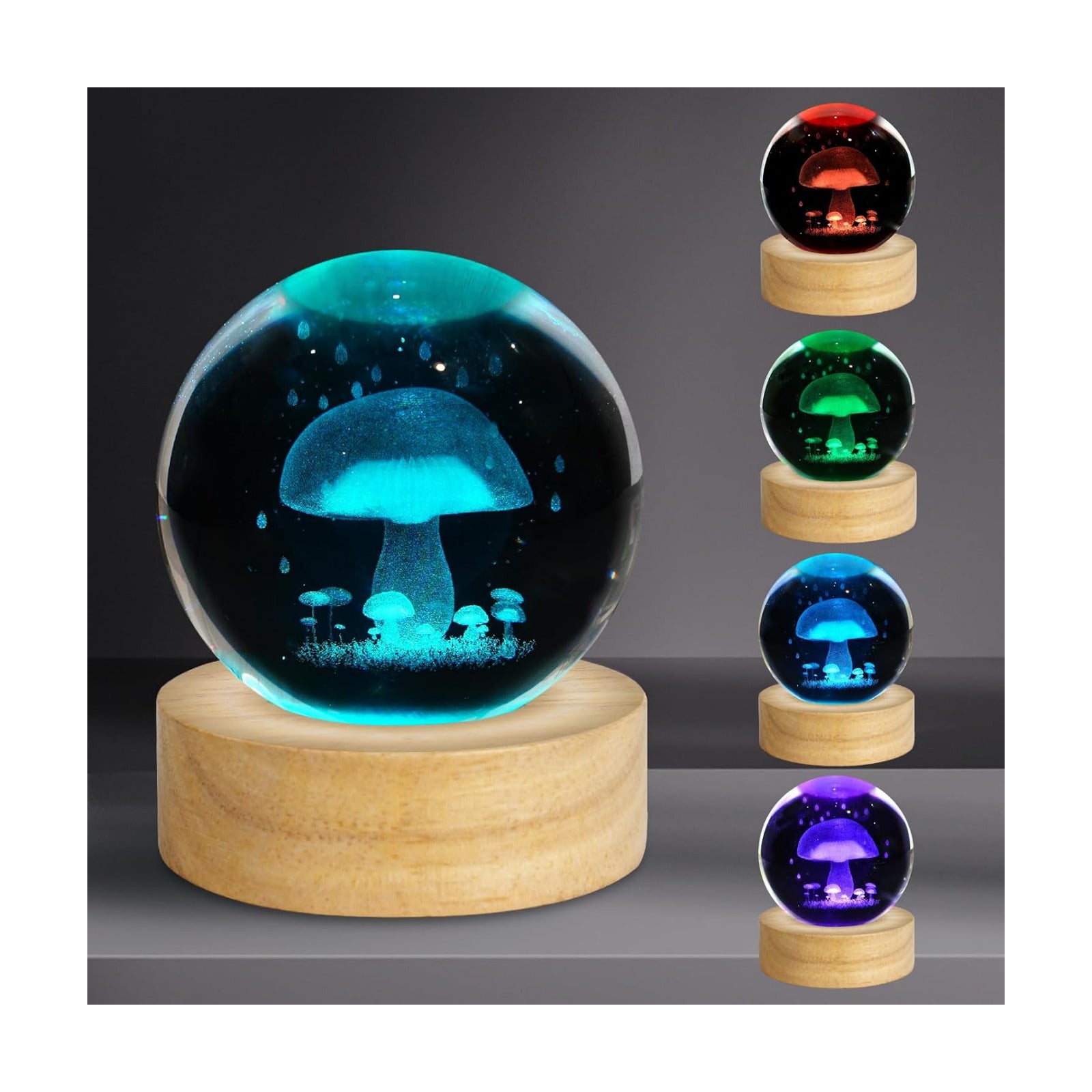 Figurines Decor Table Lamp / Mushroom / 2.4 Inch