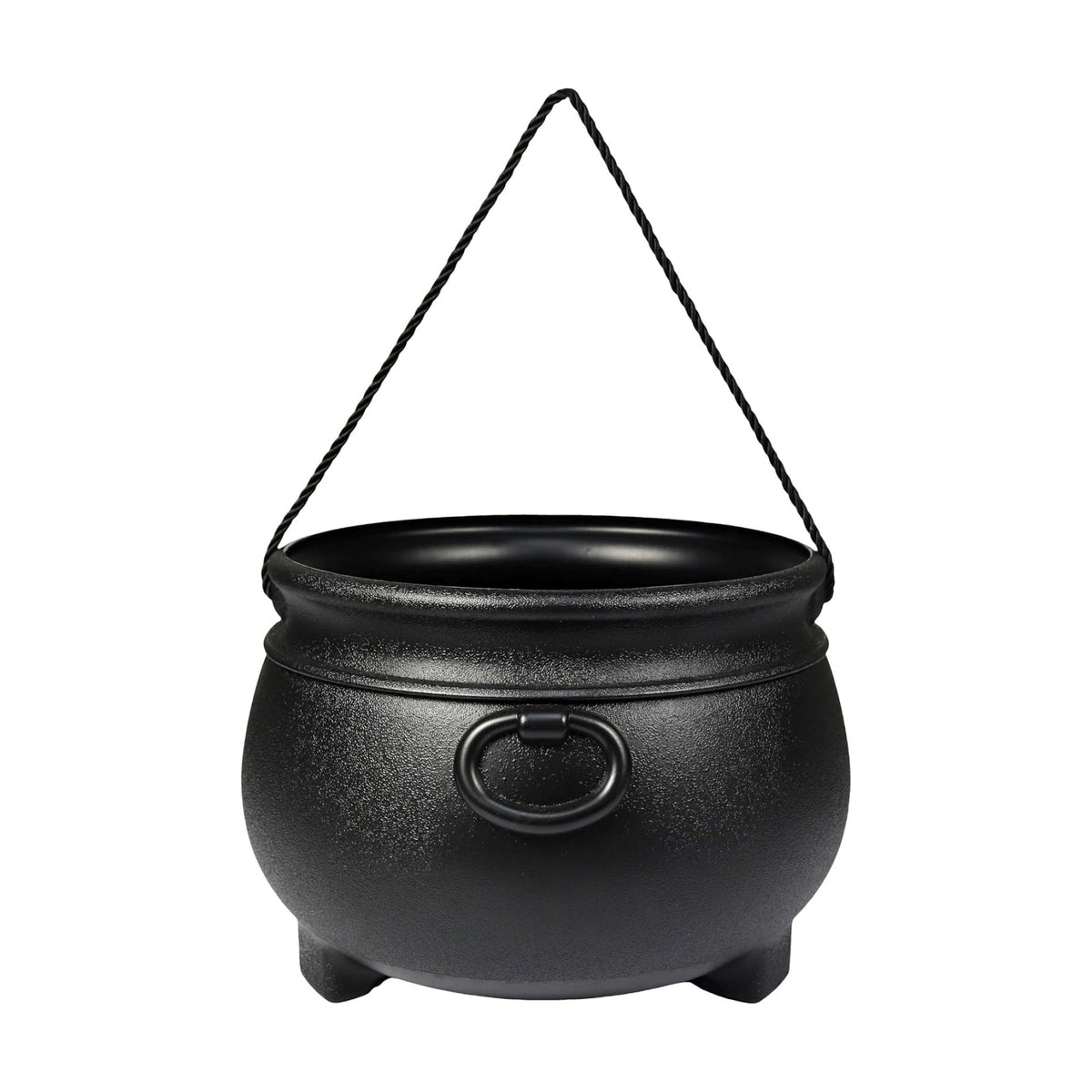 GIFTEXPRESS 12" Black Cauldron - Large Plastic St. Patrick's Day Pot of Gold Coin Party Bucket Decor - Halloween Witch Kettle For Candy, Treats & Punch Bowl