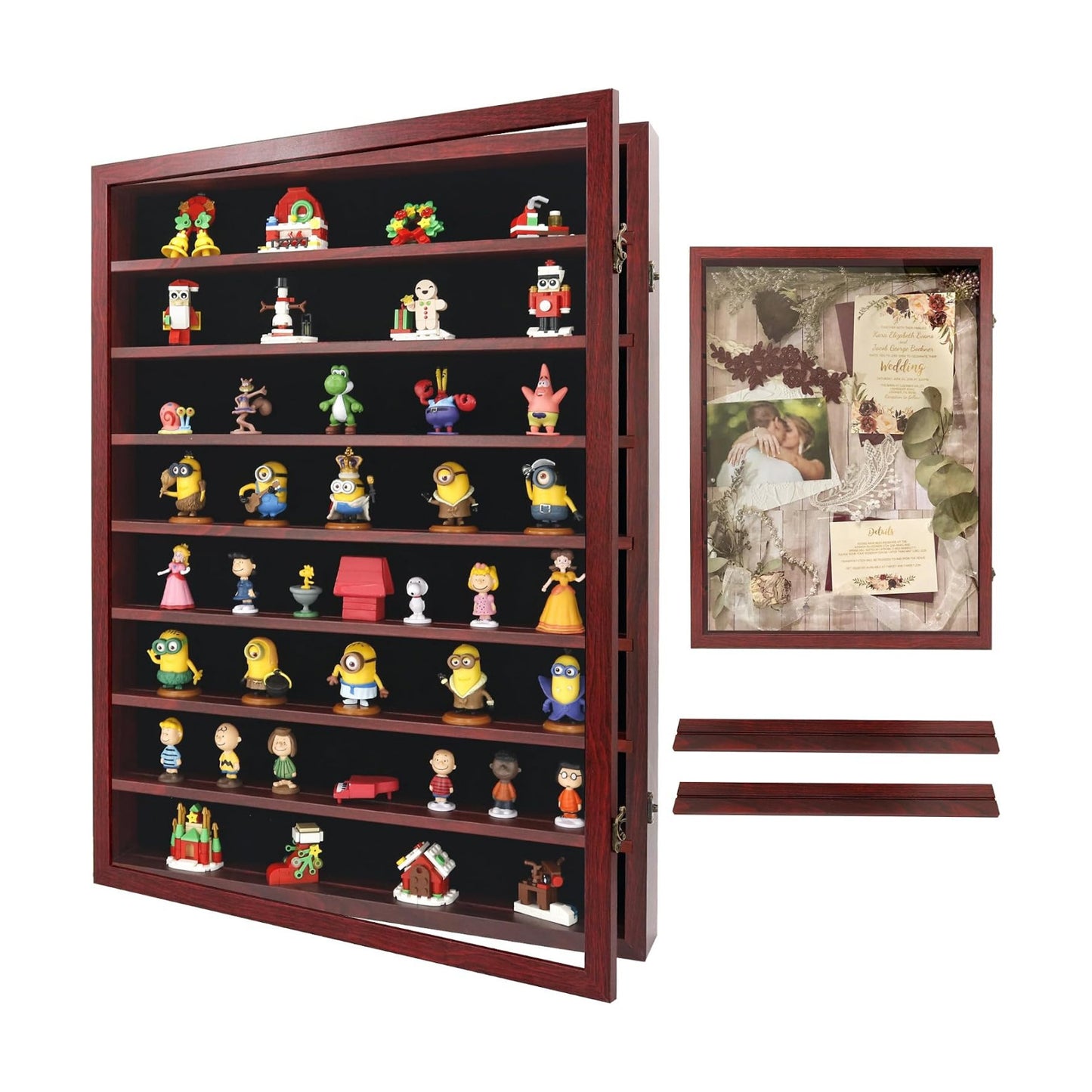 FramePro Shadow Box Frame Display Case 18x24 with Removable Shelves, Deep Memory Box Trinket Knick Knack Shelf Cabinet