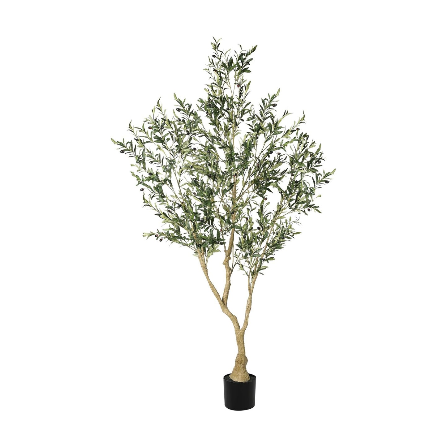 LYERSE Olive Trees Artificial Indoor 7ft, Large Branches, Lifelike Fruits