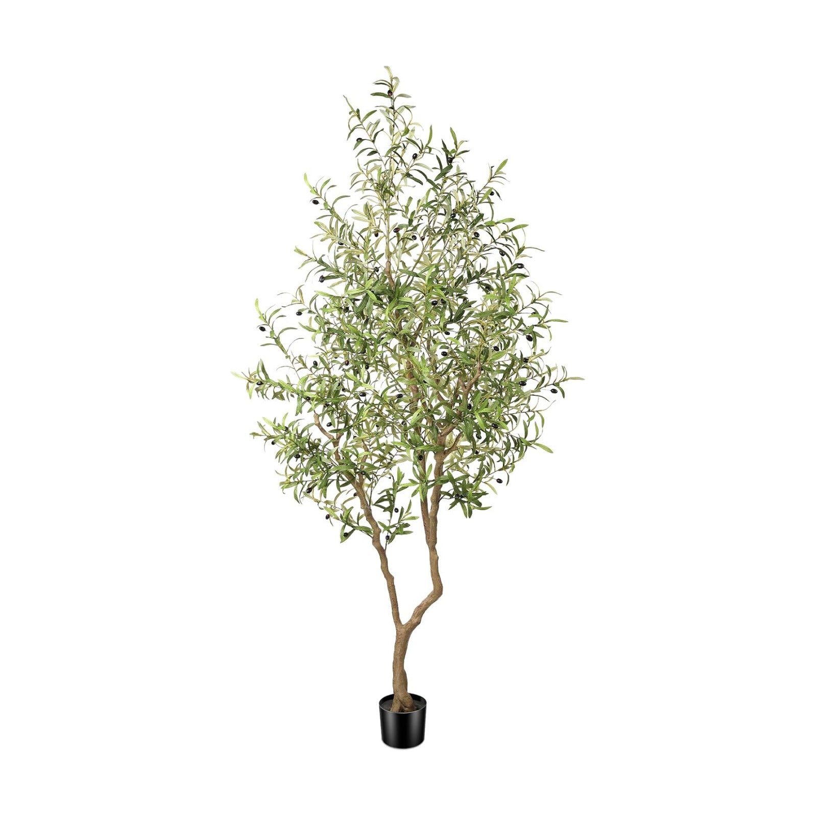 FEELEAD 8ft Faux Olive Tree - Realistic Large Olive Trees Artificial Indoor