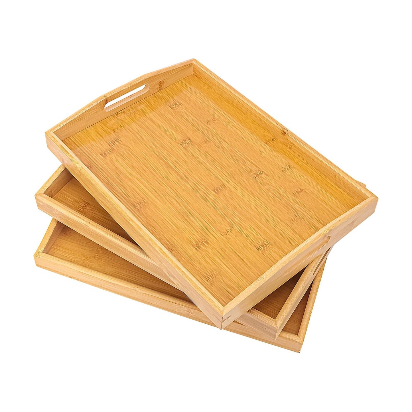 Wooden Serving Trays / 16 x 11.6 / Set of 3